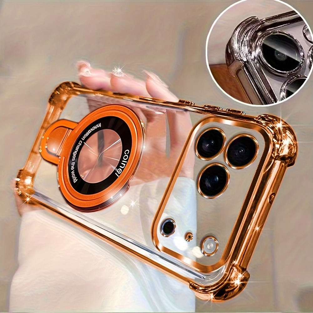 Phone Ring Holder - Capa de Telefone Luxuosa Transparente com