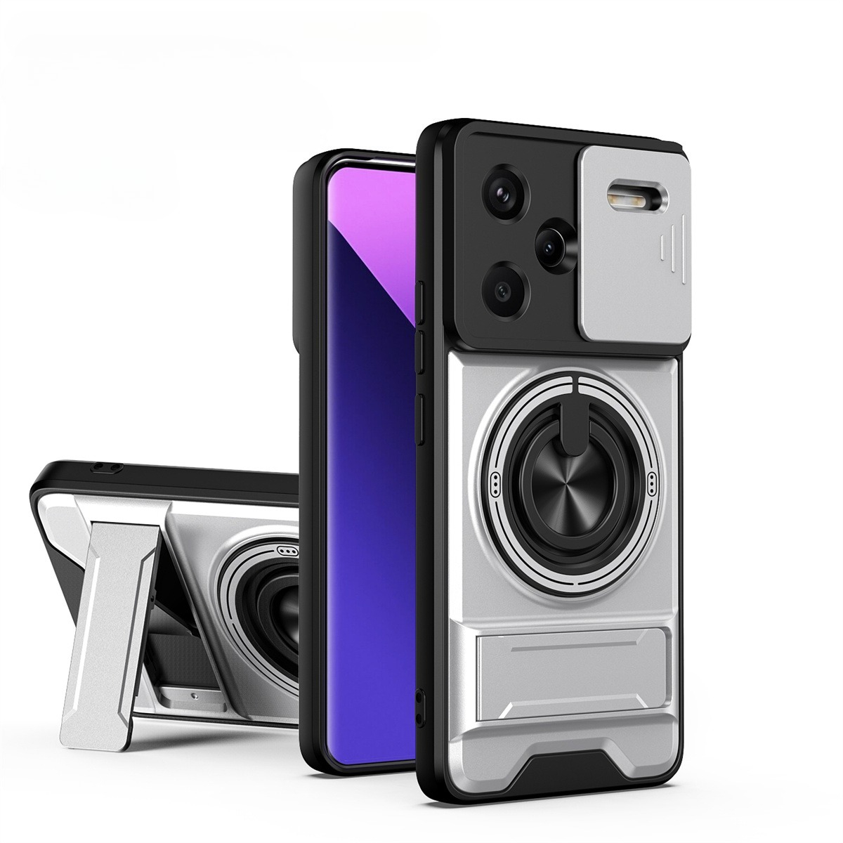 Phone Ring Holder - Lente slide câmera caso de telefone