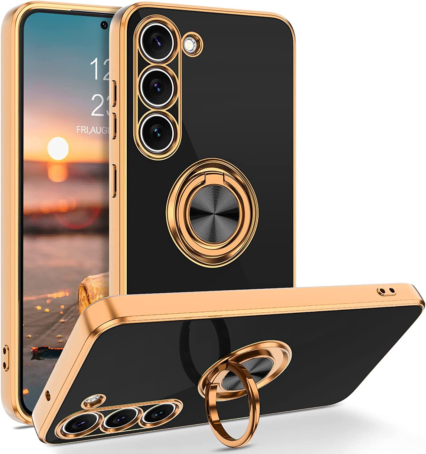 Phone Ring Holder - Chapeamento de Luxo Magnético 360 °