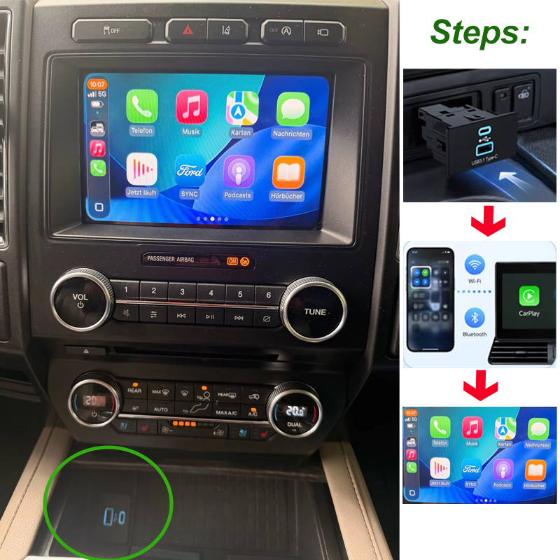Hub USB Wireless Carplay para  - Usb C Hub avaliação e preço