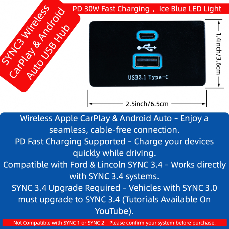 Hub USB Wireless Carplay para  - Usb C Hub avaliação e preço