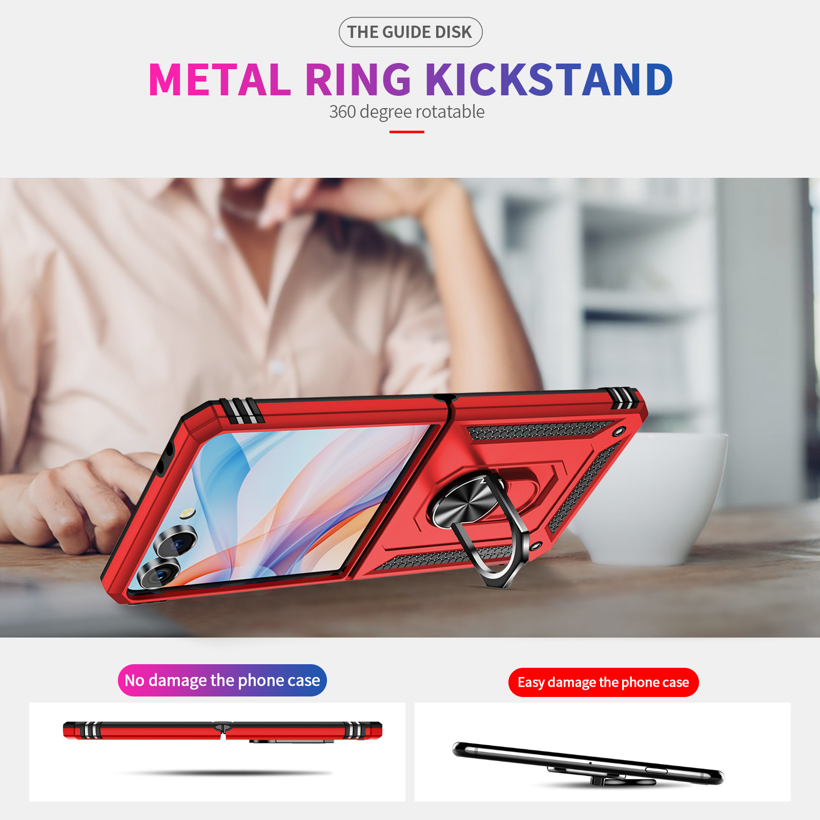 Capa de telefone à prova de ch - Phone Ring Holder avaliação e preço